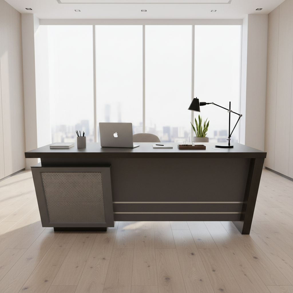 Office Desk 1.2M Coffee Grey | Premium Workstation UAE | 120x60x75cm