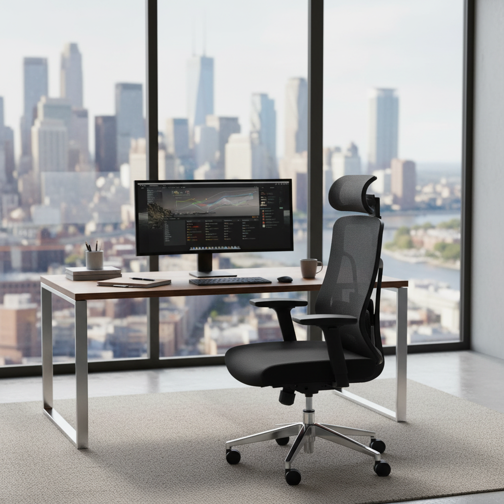 Ergonomic mesh office chair IH 318H in corporate office environment – premium office furniture Dubai