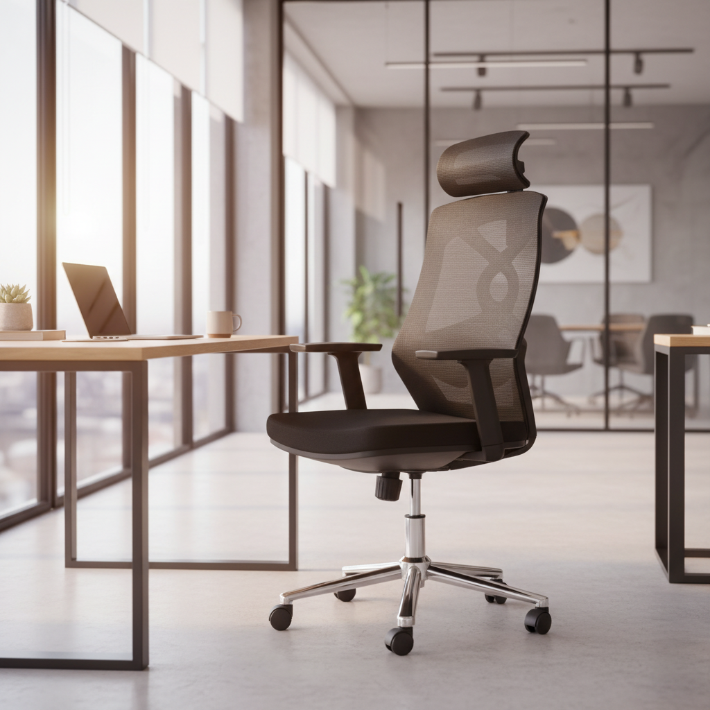 Ergonomic Mesh High Back Office Chair with Headrest - Premium Executive Chair UAE | IH 2259