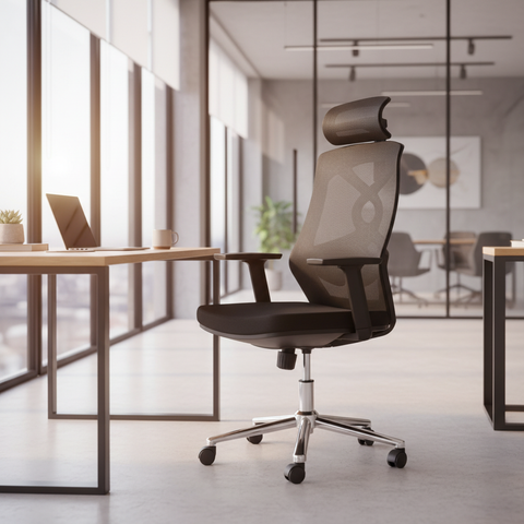 Ergonomic Mesh High Back Office Chair with Headrest - Premium Executive Chair UAE | IH 2259