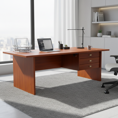 Office Desk Cherry Wood 120x60x75 cm | Premium Desks UAE