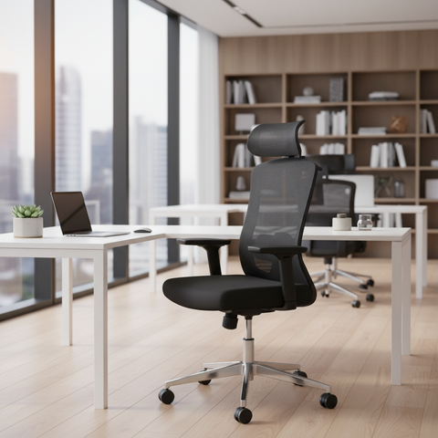 Ergonomic Mesh High Back Office Chair with Headrest UAE | Premium Executive Chair Dubai | IH 2558