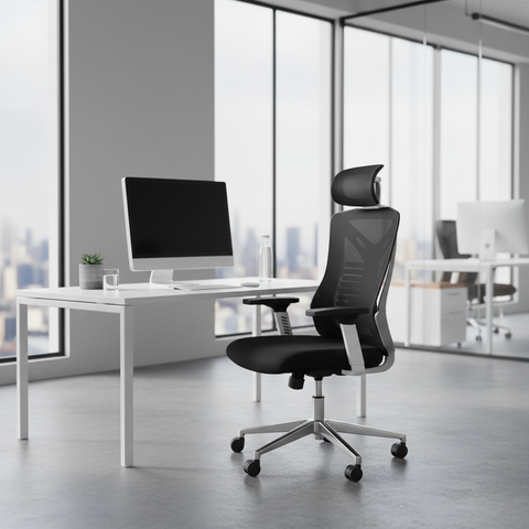 Ergonomic Mesh Office Chair with Headrest - High Back Executive Chair UAE | IH 6037