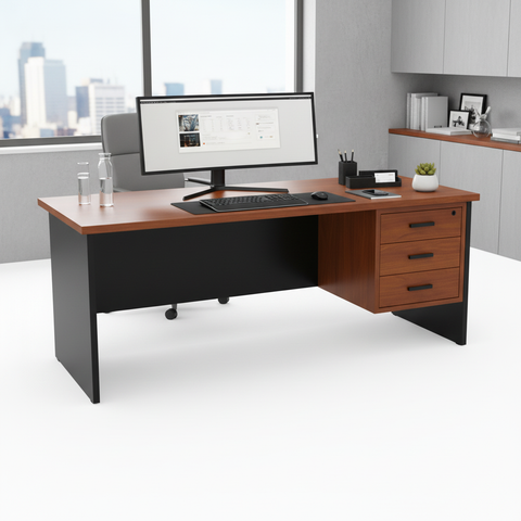 Office Desk Cherry Black 160x74x75cm - Premium Executive Desk UAE