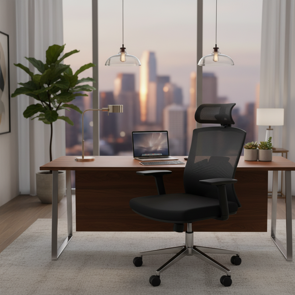 Ergonomic Mesh High Back Office Chair with Headrest UAE | Premium Executive Chair Dubai | IH 812-H