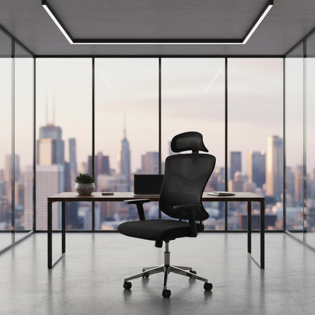 Ergonomic Mesh High Back Office Chair with Headrest UAE | Premium Executive Chair Dubai | IH 8001