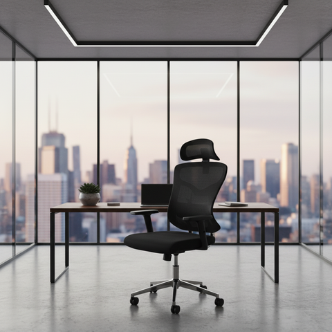 Ergonomic Mesh High Back Office Chair with Headrest UAE | Premium Executive Chair Dubai | IH 8001