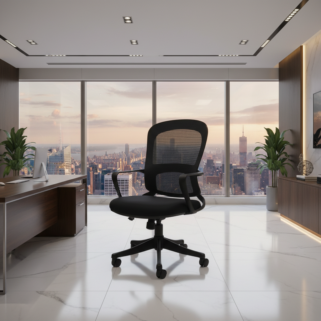 Medium Back Mesh Office Chair | Ergonomic Office Chair UAE – INFINI HOMES