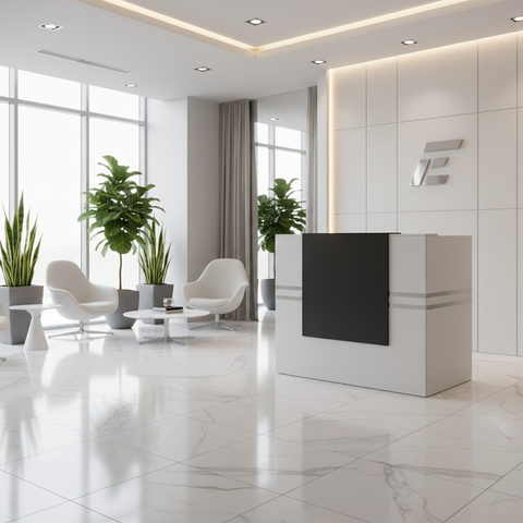 Reception Desk 140CM | Premium Office Reception Counter UAE – IH-R14