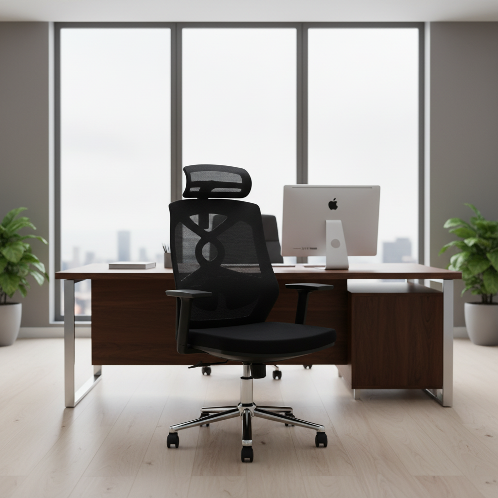 Ergonomic Mesh High Back Office Chair with Headrest - Premium Executive Chair UAE | IH 2259