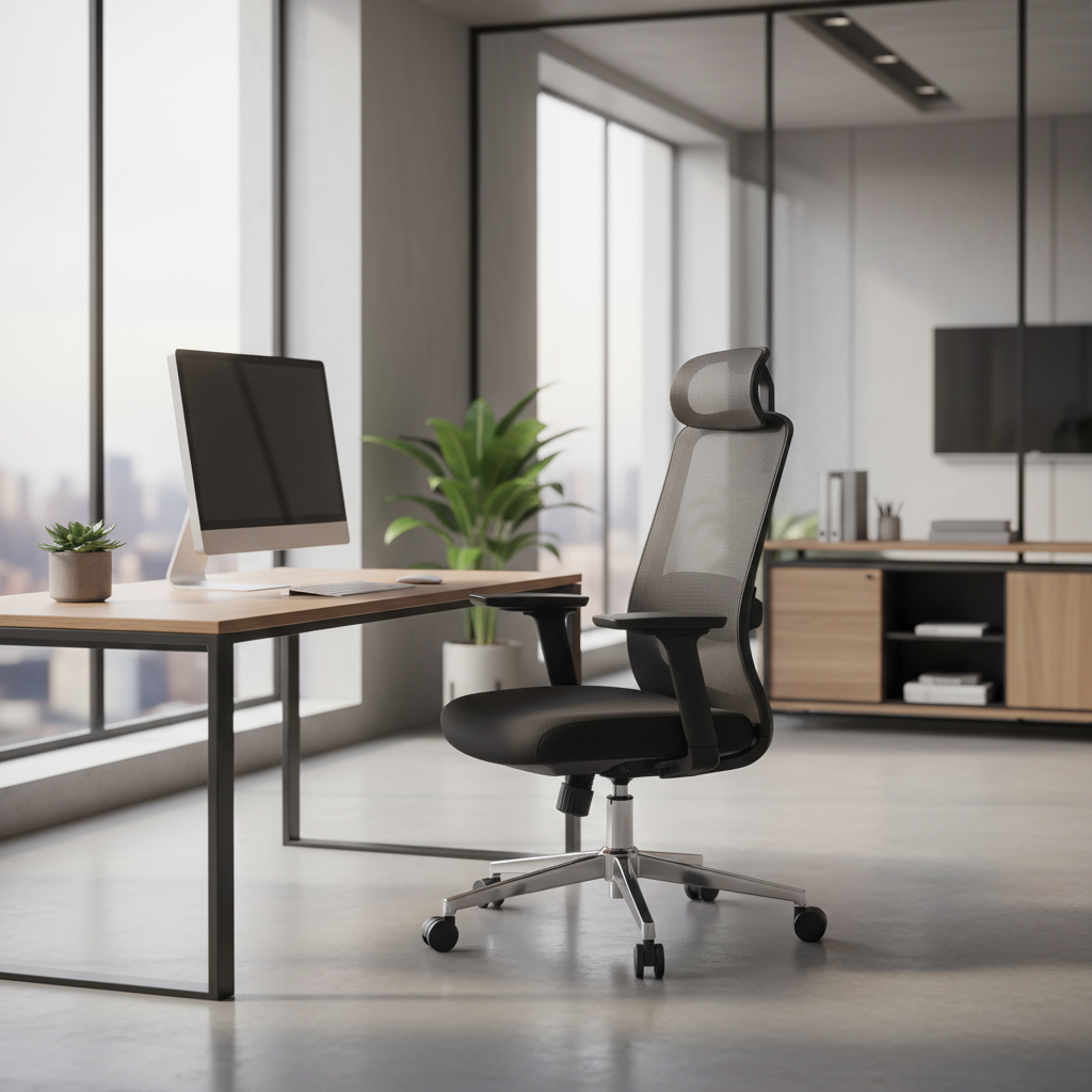 Ergonomic Mesh Office Chair with Headrest - High Back Executive Chair UAE | IH 889-A