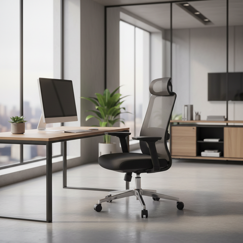 Ergonomic Mesh Office Chair with Headrest - High Back Executive Chair UAE | IH 889-A