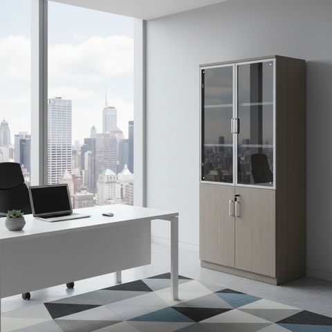 Melamine 2 Door Book Cabinet IH-A2D | Dubai & UAE