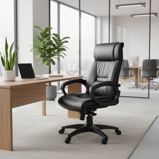 High Back Executive Office Chair PU Leather - Ergonomic Desk Chair UAE | IH 517