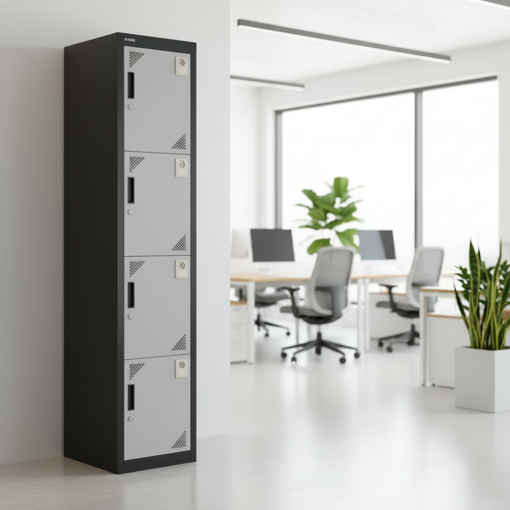 GO 4-Tier Steel Locker | Model GO-T4 (FYD-G004) – H185 × W38 × D45 cm