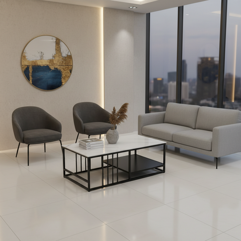 Coffee Table IH 7905-WT | Modern White Coffee Table Dubai