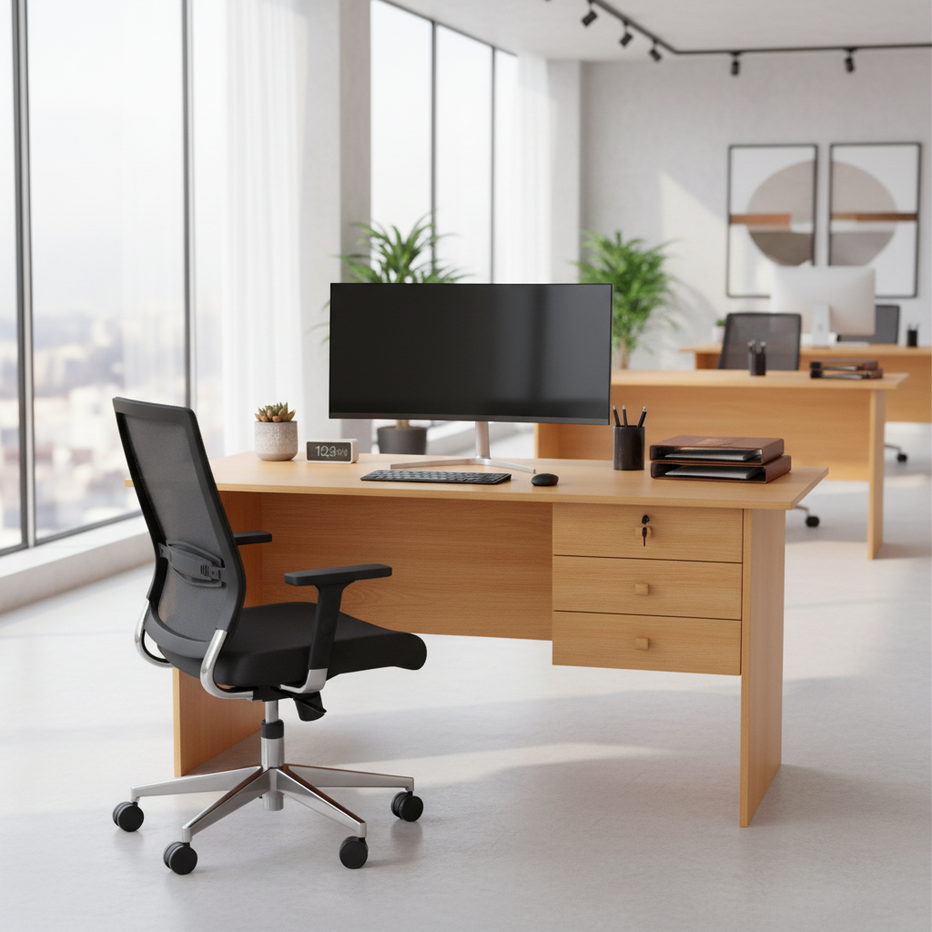 Office Desk Cherry 117x57x72 cm | Premium Workspace Furniture UAE