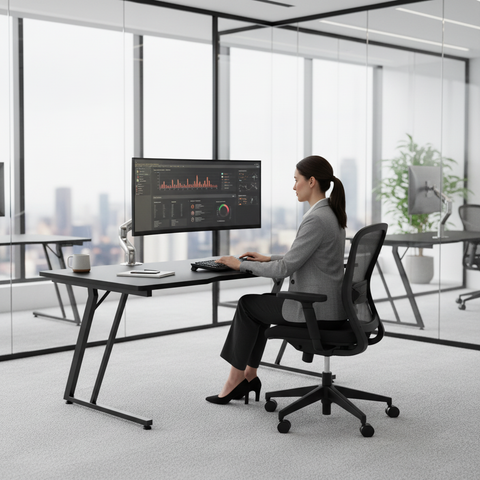 Gaming Table with LED Light Black 120x60x75cm | UAE Delivery