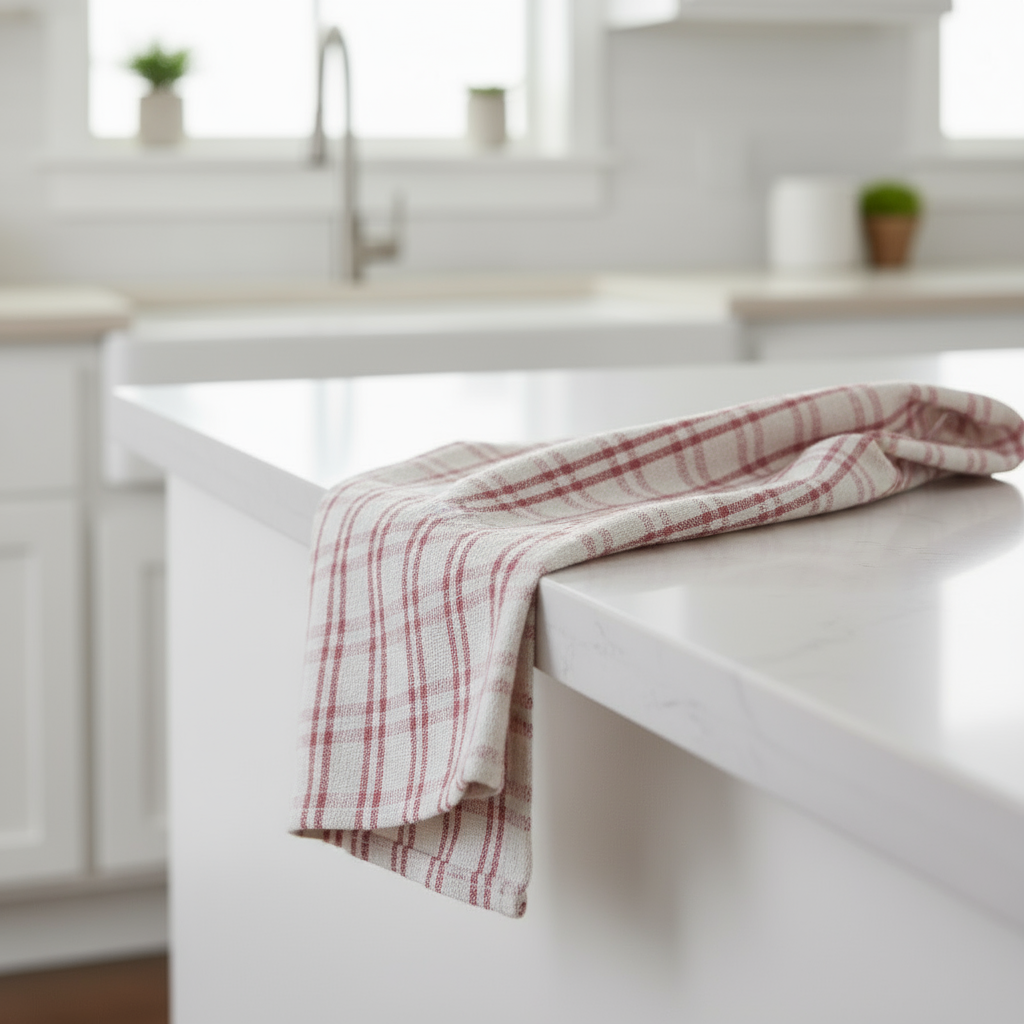 Pink Kitchen Towels UAE | Multi Checks Tea Towels 50x70cm Dubai Abu Dhabi | INFINI HOMES