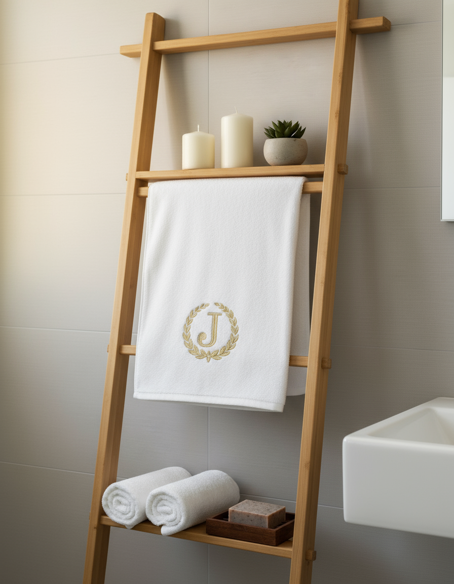 Monogrammed Bath Towel UAE - Personalized Cotton 70x140cm Dubai Abu Dhabi Custom