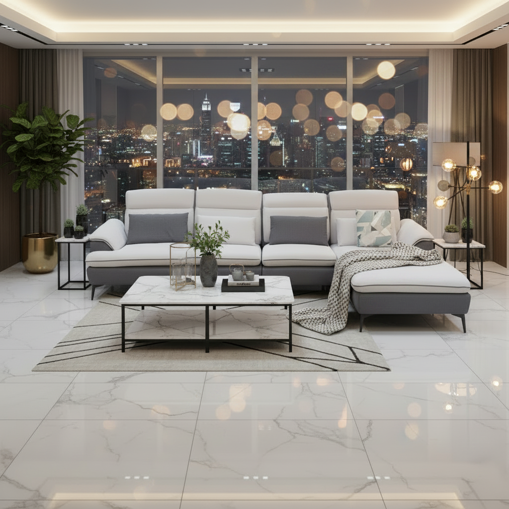 L Shape Fabric Sofa | IH CS-1003 | 356×104×175 cm | Grey