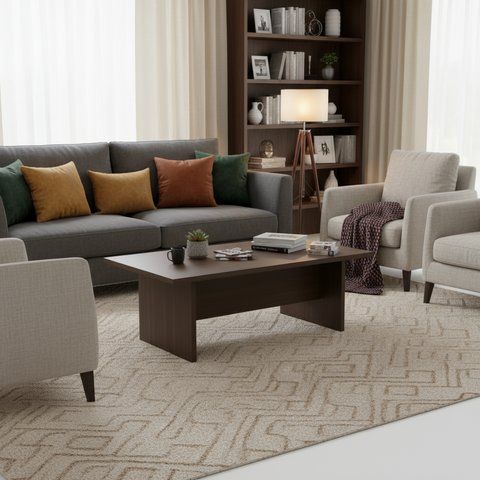 Premium Rectangular Coffee Table Dubai UAE - MORINO Series STRAIGHTLINE WENGE | INFINI HOMES