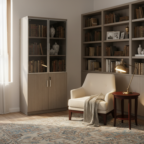 Melamine 2 Door Book Cabinet IH-A2D | Dubai & UAE