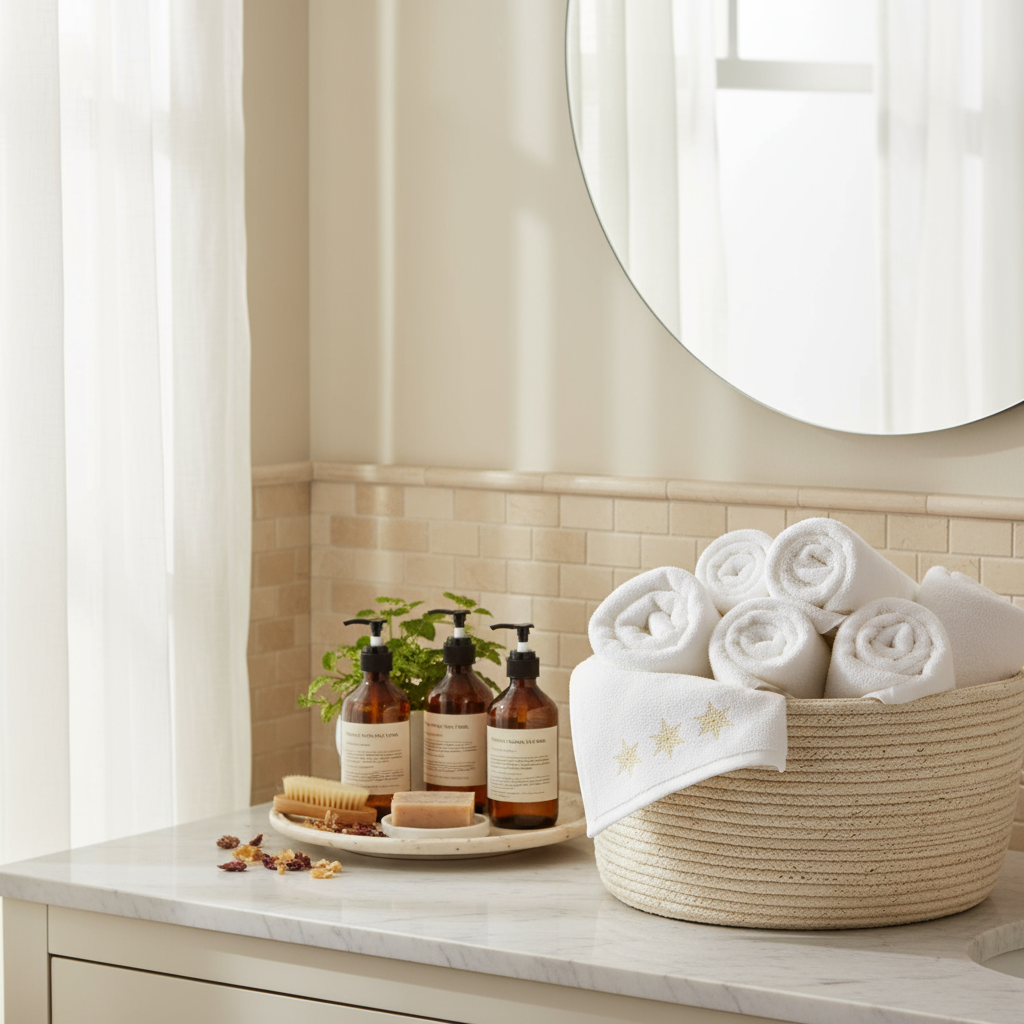 Luxury Embroidered Hand Towel UAE - Premium Snowflake Design 600 GSM Cotton Dubai