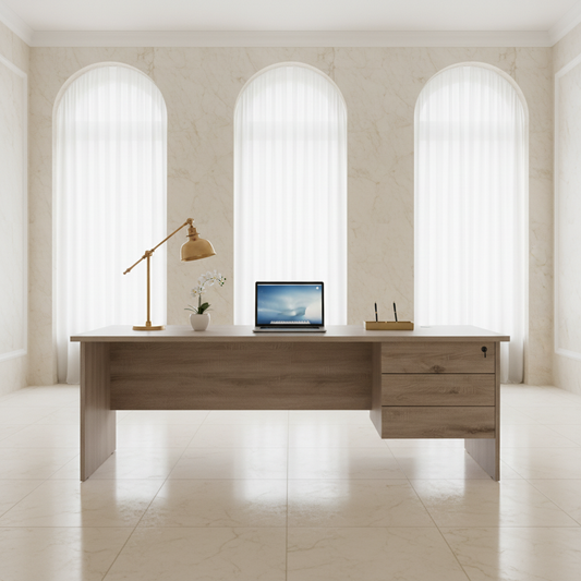 Office Desk Ash Wood 160x74x75 cm | Premium Desks UAE