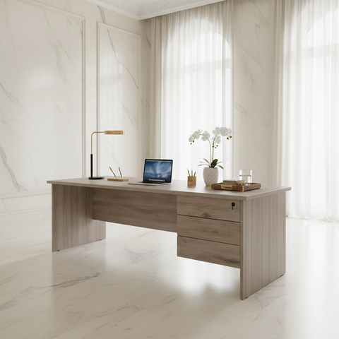 Office Desk Ash Wood 160x74x75 cm | Premium Desks UAE