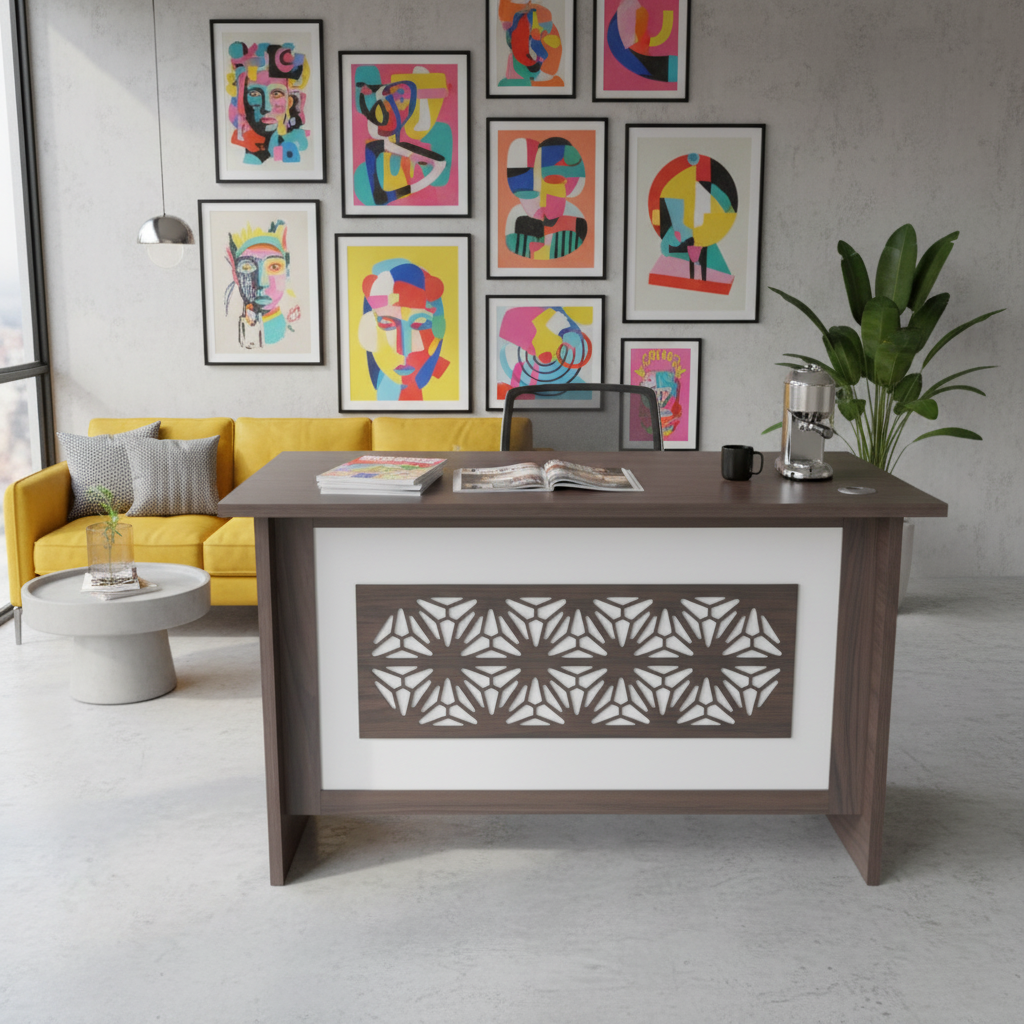 Office Desk with Keyboard Tray 100cm | Premium Workspace Furniture UAE