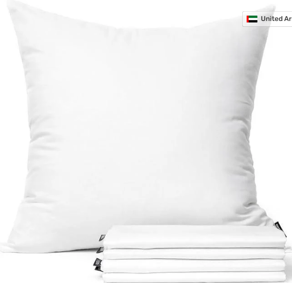 Cushion Cover – 65x65cm | White | Soft Cotton | Machine Washable | UAE