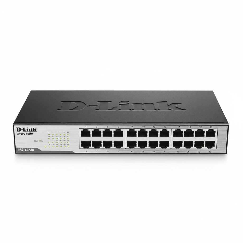D-Link DES-1024D 24-Port Fast Ethernet Unmanaged Desktop Switch UAE | 10/100Mbps Network Switch Dubai Abu Dhabi Sharjah Ajman Umm Al Quwain Ras Al Khaimah Fujairah