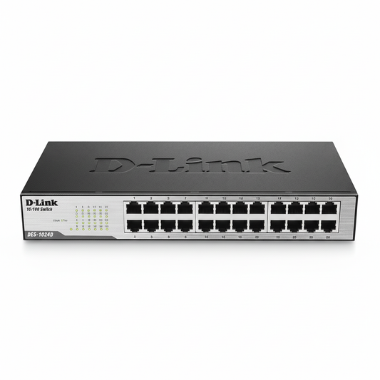 D-Link DES-1024D 24-Port Fast Ethernet Unmanaged Desktop Switch UAE | 10/100Mbps Network Switch Dubai Abu Dhabi Sharjah Ajman Umm Al Quwain Ras Al Khaimah Fujairah