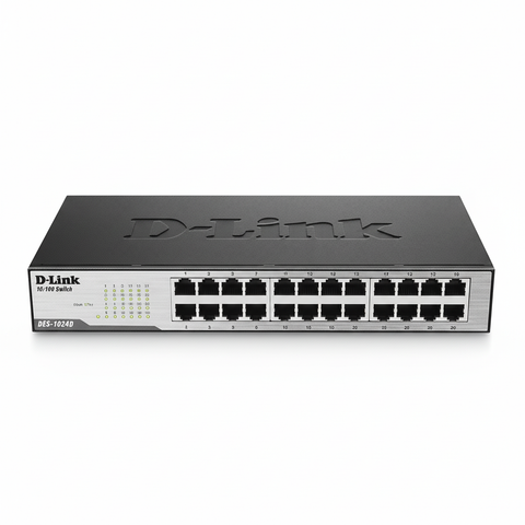 D-Link DES-1024D 24-Port Fast Ethernet Unmanaged Desktop Switch UAE | 10/100Mbps Network Switch Dubai Abu Dhabi Sharjah Ajman Umm Al Quwain Ras Al Khaimah Fujairah