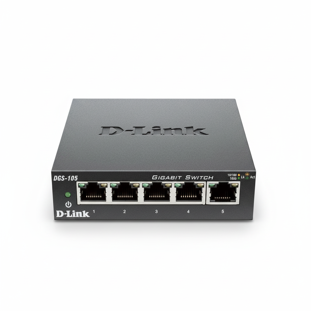 D-Link DGS-105B 5-Port Gigabit Unmanaged Metal Desktop Switch UAE | Dubai Abu Dhabi Sharjah Ajman Umm Al Quwain Ras Al Khaimah Fujairah