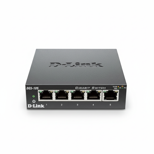 D-Link DGS-105B 5-Port Gigabit Unmanaged Metal Desktop Switch UAE | Dubai Abu Dhabi Sharjah Ajman Umm Al Quwain Ras Al Khaimah Fujairah