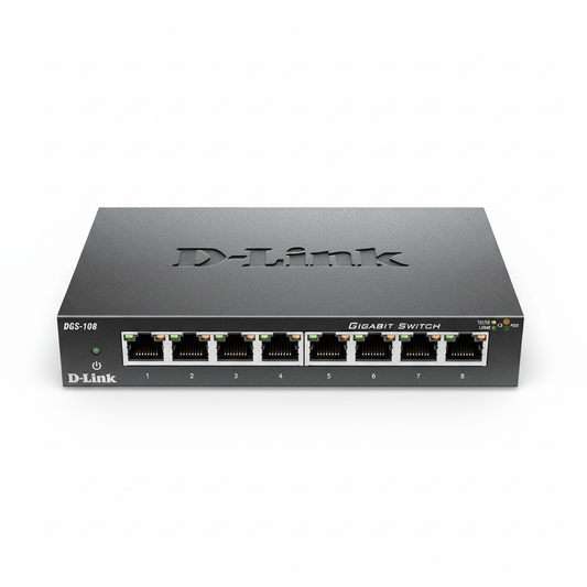 D-Link DGS-108B 8-Port Gigabit Unmanaged Desktop Switch UAE | Dubai Abu Dhabi Sharjah Ajman Umm Al Quwain Ras Al Khaimah Fujairah