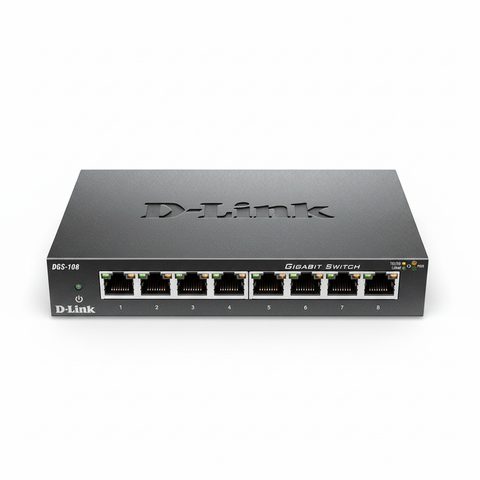 D-Link DGS-108B 8-Port Gigabit Unmanaged Desktop Switch UAE | Dubai Abu Dhabi Sharjah Ajman Umm Al Quwain Ras Al Khaimah Fujairah