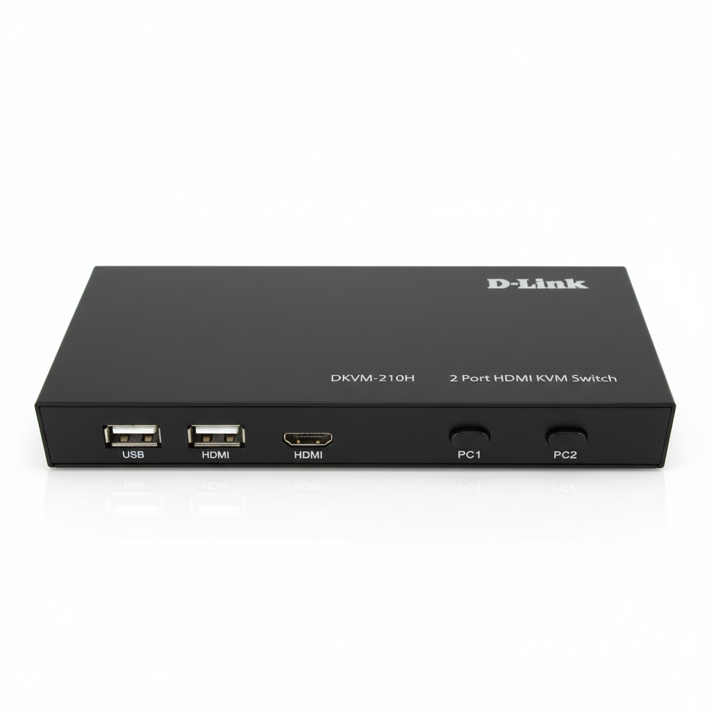 D-Link DKVM-210H 2-Port KVM Switch with HDMI and USB Ports | UAE Stock | Dubai Abu Dhabi Sharjah Ajman Umm Al Quwain Ras Al Khaimah Fujairah Delivery