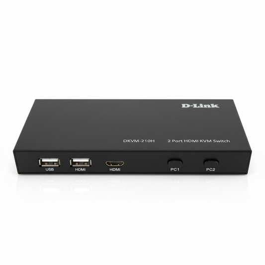 D-Link DKVM-210H 2-Port KVM Switch with HDMI and USB Ports | UAE Stock | Dubai Abu Dhabi Sharjah Ajman Umm Al Quwain Ras Al Khaimah Fujairah Delivery
