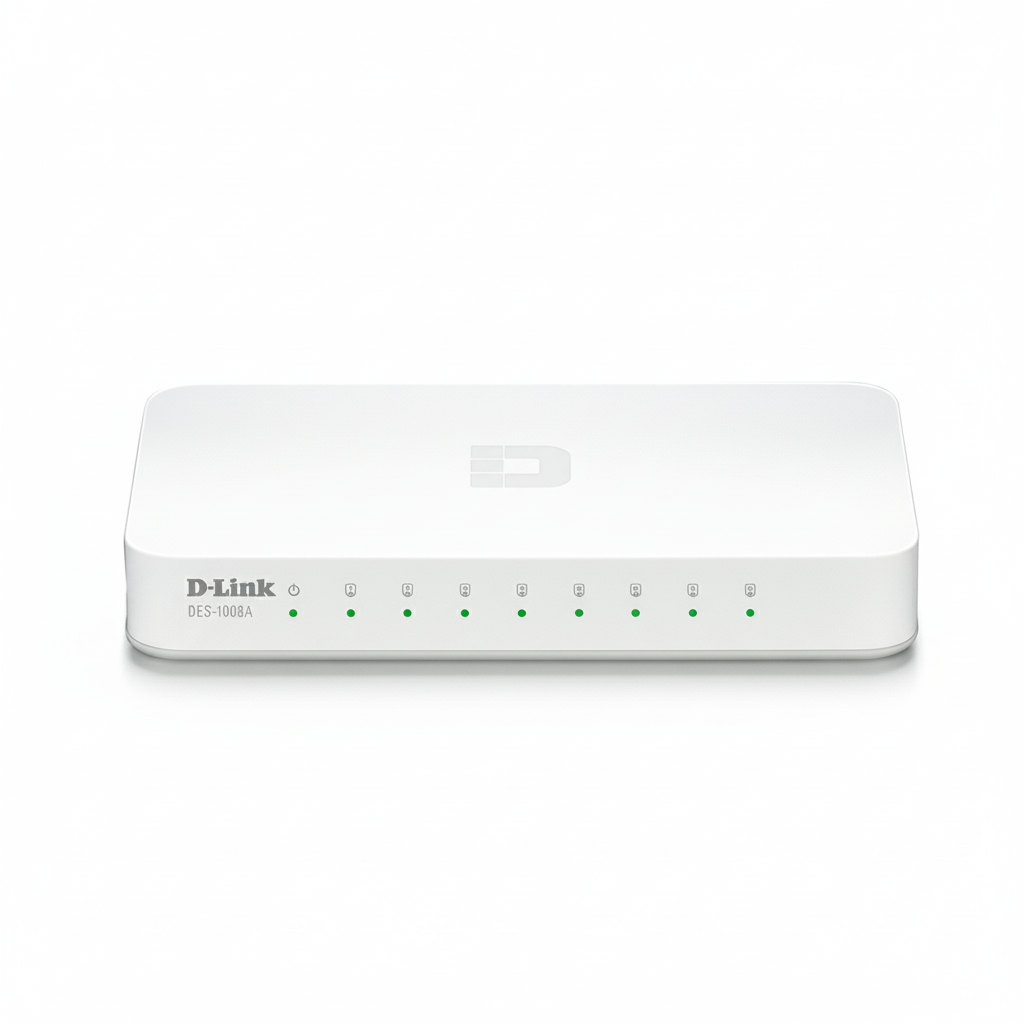 D-Link DES-1008A 8-Port 10/100 Fast Ethernet Switch UAE | Desktop Network Switch Dubai Abu Dhabi Sharjah Ajman Umm Al Quwain Ras Al Khaimah Fujairah