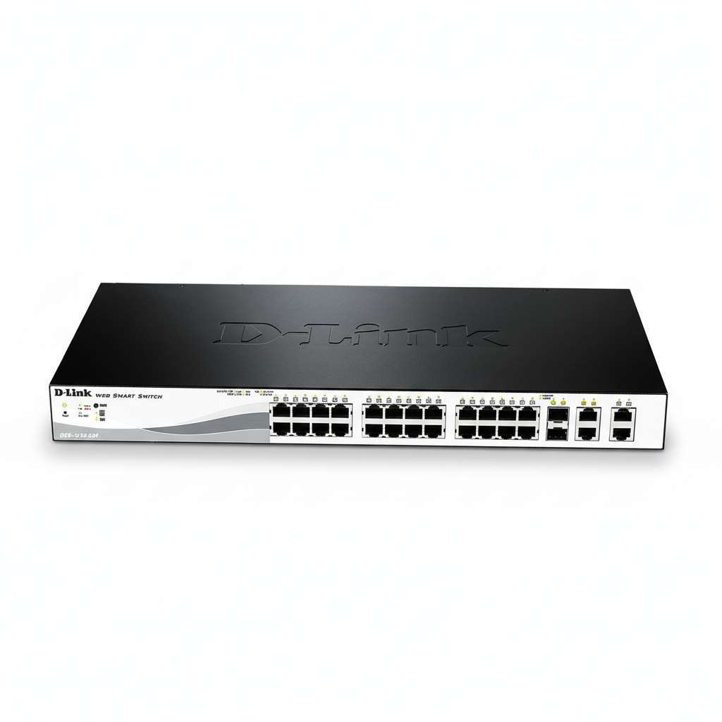 D-Link DES-1210-28P 28-Port Fast Ethernet Smart Managed PoE Switch UAE | 193W PoE+ Network Switch Dubai Abu Dhabi Sharjah Ajman Umm Al Quwain Ras Al Khaimah Fujairah