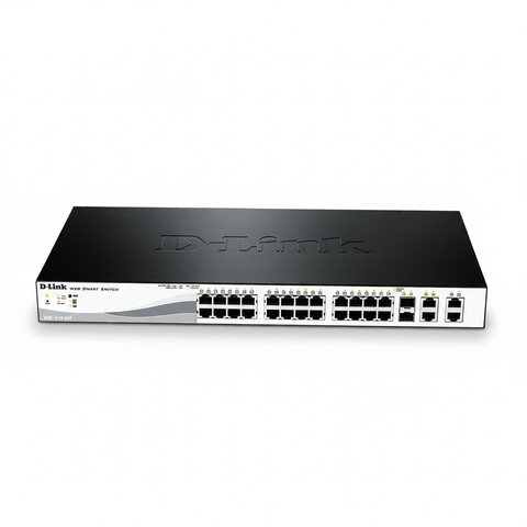 D-Link DES-1210-28P 28-Port Fast Ethernet Smart Managed PoE Switch UAE | 193W PoE+ Network Switch Dubai Abu Dhabi Sharjah Ajman Umm Al Quwain Ras Al Khaimah Fujairah