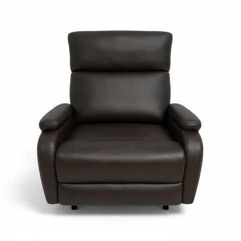 Black Leather Swivel Recliner Chair IH-901 – Premium Living Room Furniture UAE | INFINI HOMES