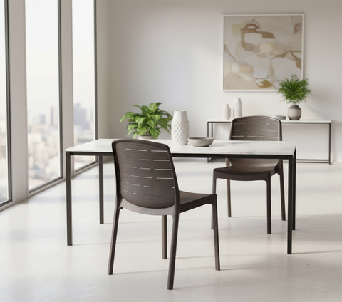 Premium Cedargrain Armless Chairs Set of 2 - UAE Wide Delivery | Dubai Abu Dhabi Sharjah