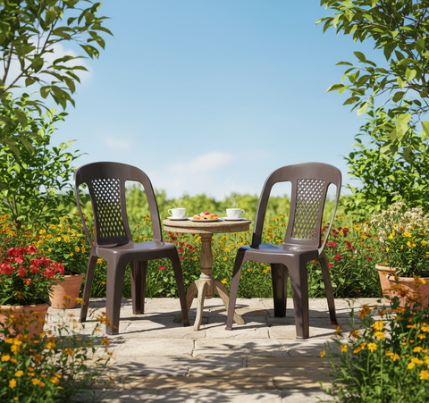Premium Regal Chairs Set of 2 - Beige Outdoor Furniture UAE | Dubai Abu Dhabi Sharjah