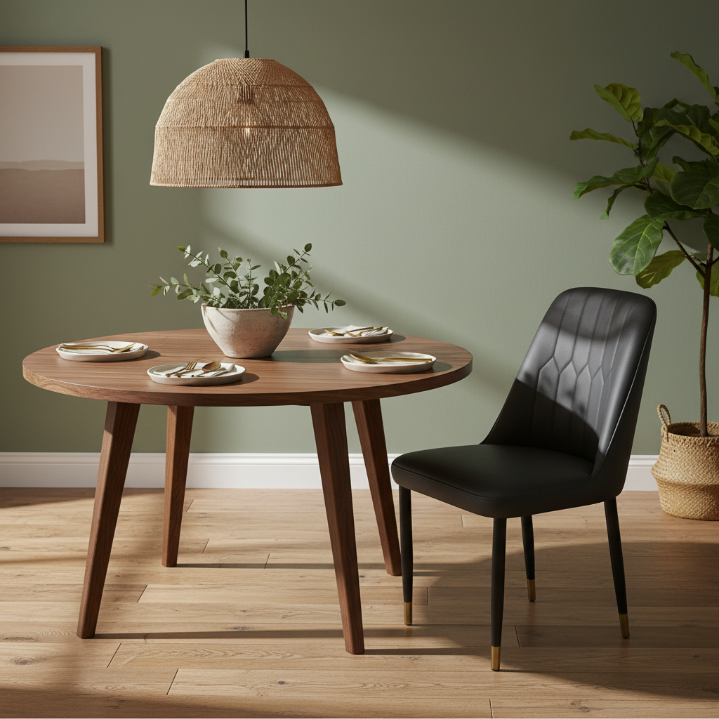 PU Dining Chair with Metal Legs IH-34 | INFINI HOMES UAE