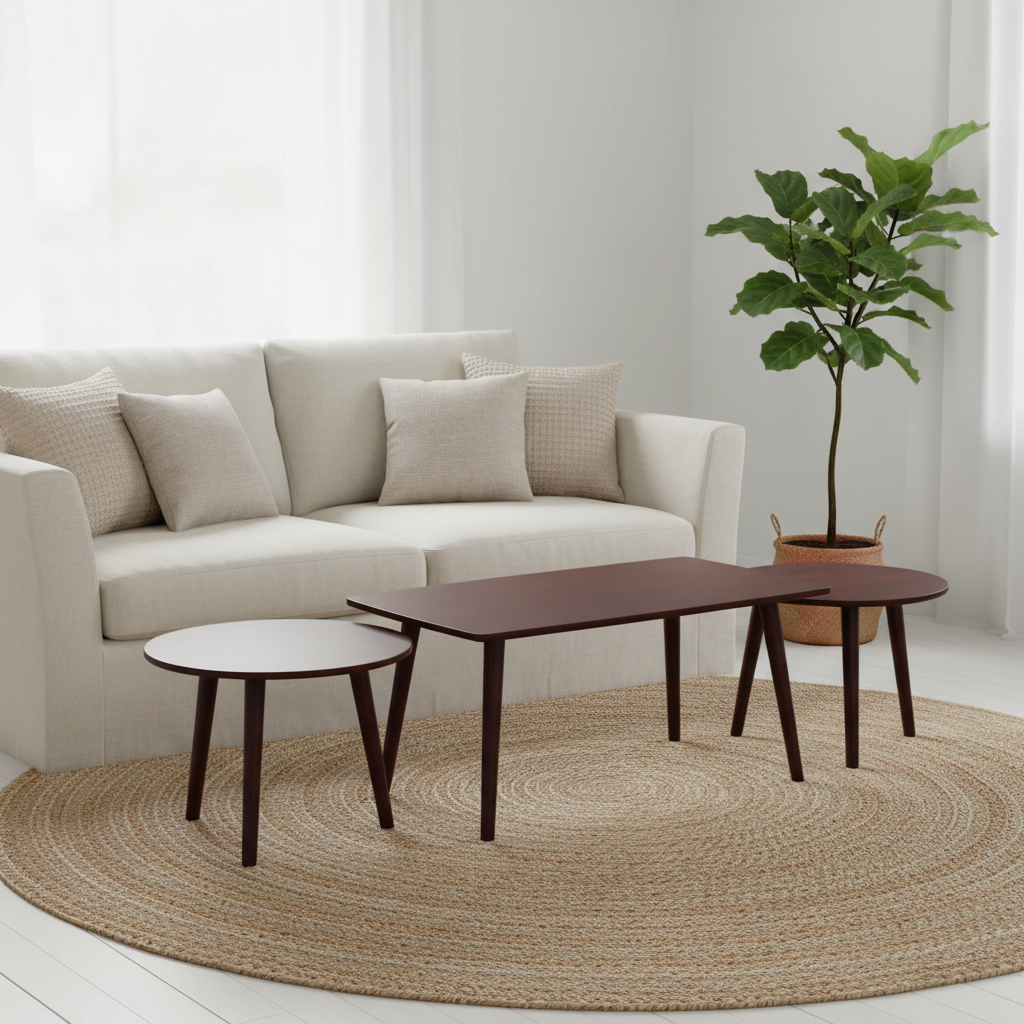 Coffee Table Set (1+2) | Premium Living Room Furniture UAE