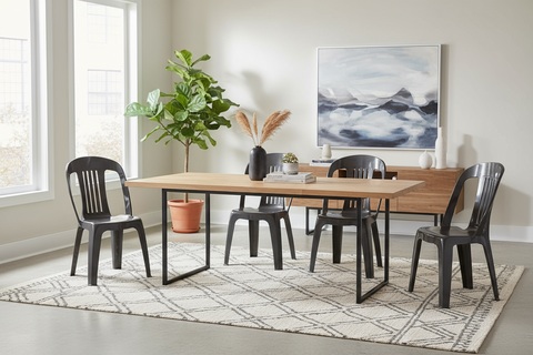 Premium Contessa Chairs Set of 6 - Beige | UAE Delivery to All Emirates